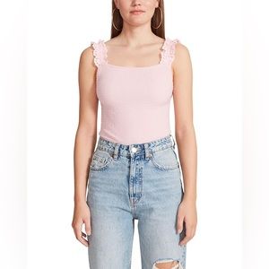 Steve Madden pink textured body suit
